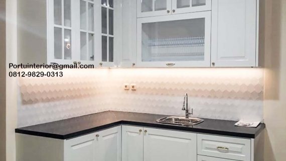 Kitchen Set UPVC Semi Klasik Putih Perumahan Citra Raya Cluster Taman Palma Cikupa Tangerang Id3954